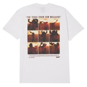 The HUF X Texas Chainsaw Unparalleled Terror T Shirt In White